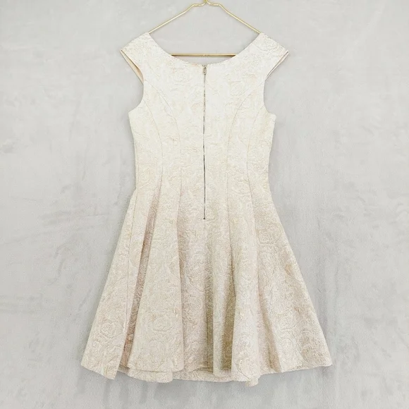 BETSEY JOHNSON Metallic Detail Fit And Flare Dress P805 - Picture 5 of 8